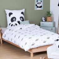 Parure de lit Blanc/Noir Garçon/Fille Atmosphera Panda 140x200 vue 2
