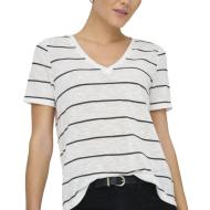 T-Shirt Blanc/Noir Femme JDY Eve