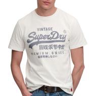 T-Shirt Blanc Homme Superdry Classic 1 pas cher