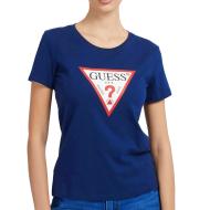 T-shirt Marine Femme Guess Original pas cher