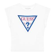 T-shirt Blanc Strass Fille Guess J1RI26