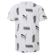 T-shirt Blanc/Noir Garçon Puma Jr Pp Aop Tee B vue 2