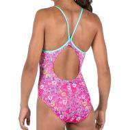 Maillots de bain 1 pièce Rose Fille Arena Allover vue 2