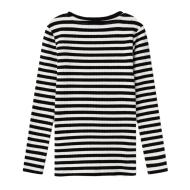 T-Shirt Manches Longues Noir/Blanc Fille Name it Fsuraja vue 2