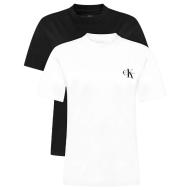 Lot de 2 T-Shirt Noir/Blanc Femme Calvin Klein Jeans Monologo pas cher