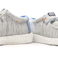 Chaussures Bleues/Grises Chiné Homme Hey Dude Wally Jersey vue 7