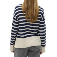 Pull Blanc/Marine Femme Vero Moda Fantastic Rollneck vue 2