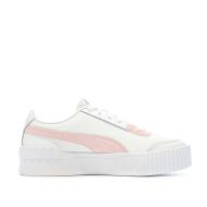 Baskets Blanches/Rose Femme Puma Carina Lift vue 2