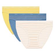 X3 Unterhosen Blau/Gelb Damen Dim Les Pockets Baumwolle günstig