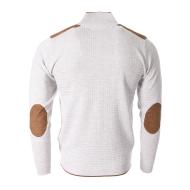 Pull Gris Homme RMS26 Zip Kantara vue 2