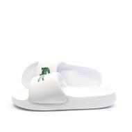 Claquettes Blanches Homme Lacoste Serve pas cher