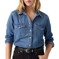 Chemise Bleu Moyen Femme Levi's The Ultimate Western pas cher