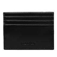 Porte Cartes Noir Homme Calvin Klein Jeans Glow Black Leather pas cher