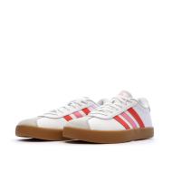 Baskets Blanc/Rose Femme Adidas Vl Court 3.0 K vue 6