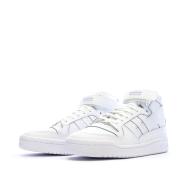 Baskets Blanches Homme Adidas Forum Mid vue 6