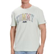 T-shirt Vert D'eau Tommy Hilfiger College Pop