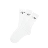 X3 Paires de Chaussettes Blanches Homme Umbro Tennis pas cher