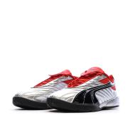 Baskets Argent/Rouge/Noir Garçon Puma Goalgetter vue 6