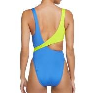 Maillot de bain 1 piece Bleu/Vert Femme Nike Crossover vue 2