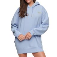 Robe Pull Bleu Femme Superdry Essential Hooded