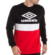 Sweat Noir/Rouge Homme Umbro Street Crew pas cher