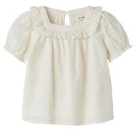 Blouse Blanche Fille Lil' Atelier Hosa Loose pas cher