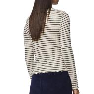 T-Shirt Manches Longues Beige Femme Pieces 17154805 vue 2