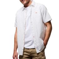 Chemisette Blanche/Orange Homme Kaporal BOBS pas cher