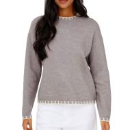 Pull Gris Clair/Beige Femme JDY Silja