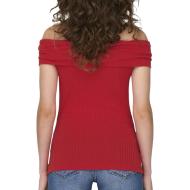 T-Shirt Rouge Femme JDY Fransiska 15344028 vue 2