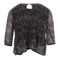 Blouse plissée Noir Fille Teddy Smith Tamelie vue 2