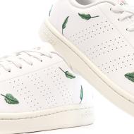 Baskets Blanc Femme Adidas Advantage Feuilles vue 7