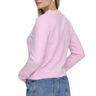 Pull Rose Femme Only Half Button vue 2