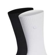 X2 Paires de chaussettes Blanches/Noires Homme Adidas Crew Sock vue 2