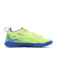 Chaussures de futsal Jaune Fluo/Bleu Garçon Puma Ultra 5 Play vue 2