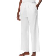 Pantalon de Nuit Blanc Femme Calvin Klein Jeans Logo Poplin pas cher