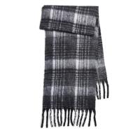 Echarpe Noir/Gris Femme Pieces Natrisse pas cher