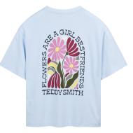 T-Shirt Bleu Femme Teddy Smith Flowa vue 2