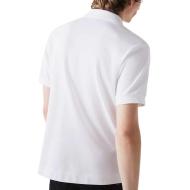 Polo Blanc Homme Lacoste Bord-cote vue 2
