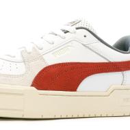 Baskets Blanches/Orange Homme Puma League vue 7