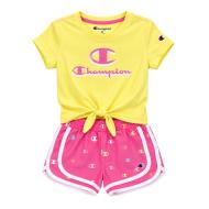 Ensemble Jaune/Rose Fille Champion C414ST909 pas cher
