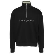 Sweat 1/4 Zip Noir Homme Tommy Hilfiger Linear pas cher