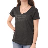 T-shirt Noir Femme Von Dutch Aspect