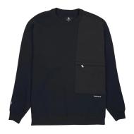 Sweat Noir Homme Converse Long Sleeve pas cher