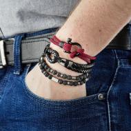 Bracelet Double Tour Noir Homme Geographical Norway 315056 vue 2