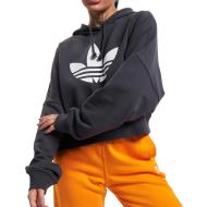 Sweat Noir Femme Adidas Cropped Hoodie pas cher