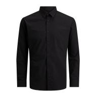 Chemise Manches Longues Noir Garçon Jack & Jones Plain pas cher