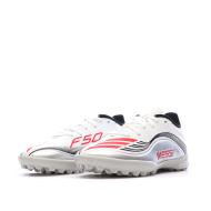 Zapatillas de fútbol blancas para niños Adidas F50 Messi League TF ver 6