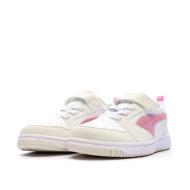 Baskets Blanches/Roses Fille Puma Rebound vue 6