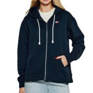 Sweat Zippé Marine Femme Tommy Hilfiger Blocking pas cher